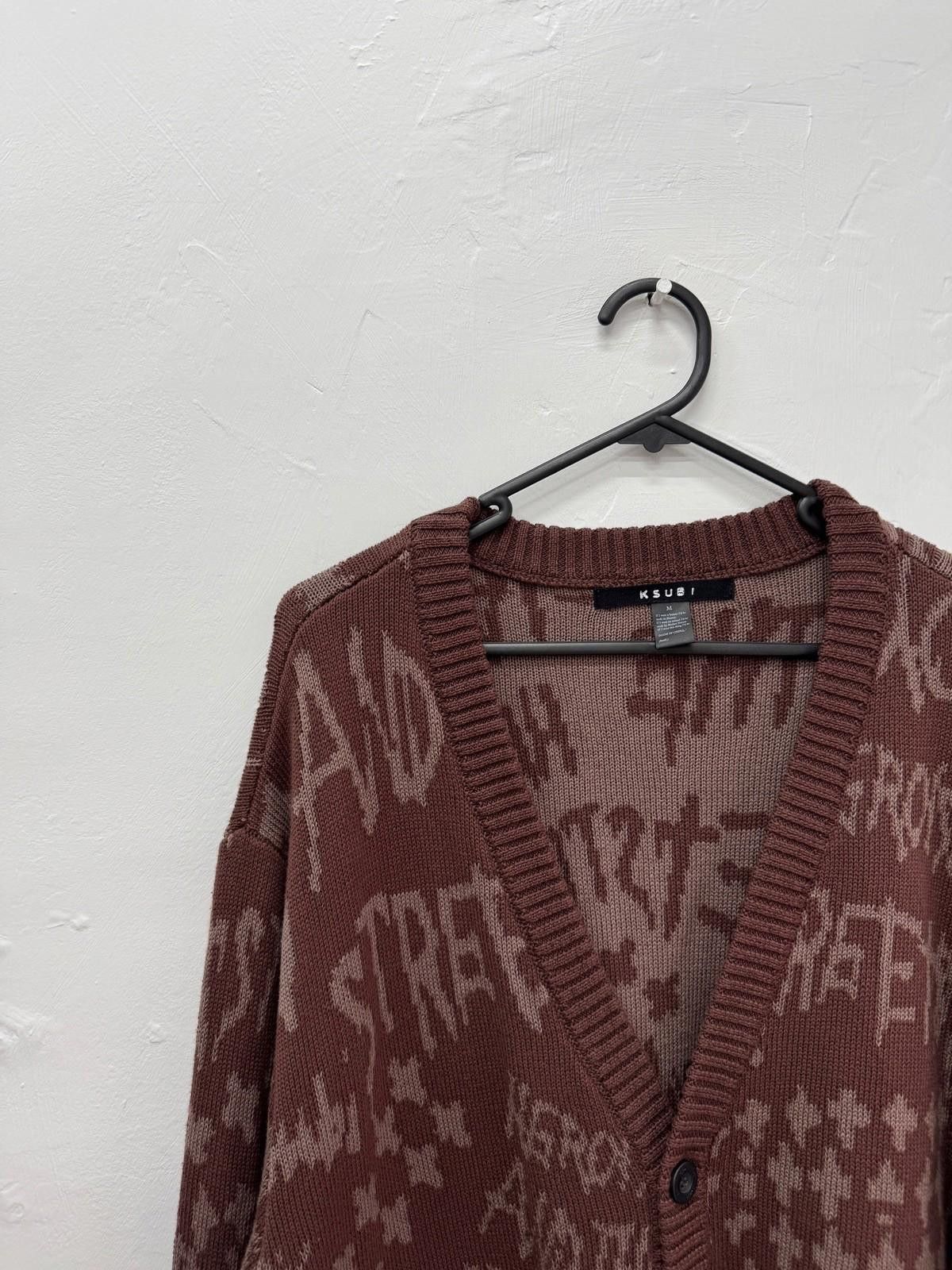 Ksubi new Ksubi mens heroism cardigan knit jumper brown medium 2 Size US M / EU 48-50 / 2 - 2 Thumbnail