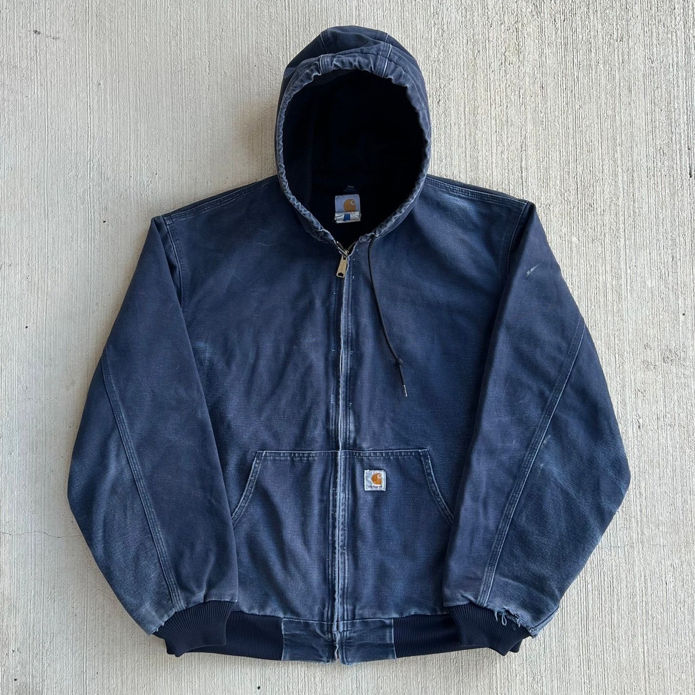 中古 Carhartt WIP INDUSTRIAL JACKET Carhartt × Vintage Vintage Y2K Carhartt J211 DNY blue hooded work