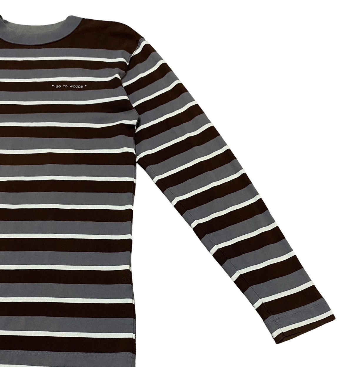 General Research × Japanese Brand × Vintage Vintage General Research "Go To Woods" Stripe T-shirt 2000s Size US M / EU 48-50 / 2 - 6 Thumbnail