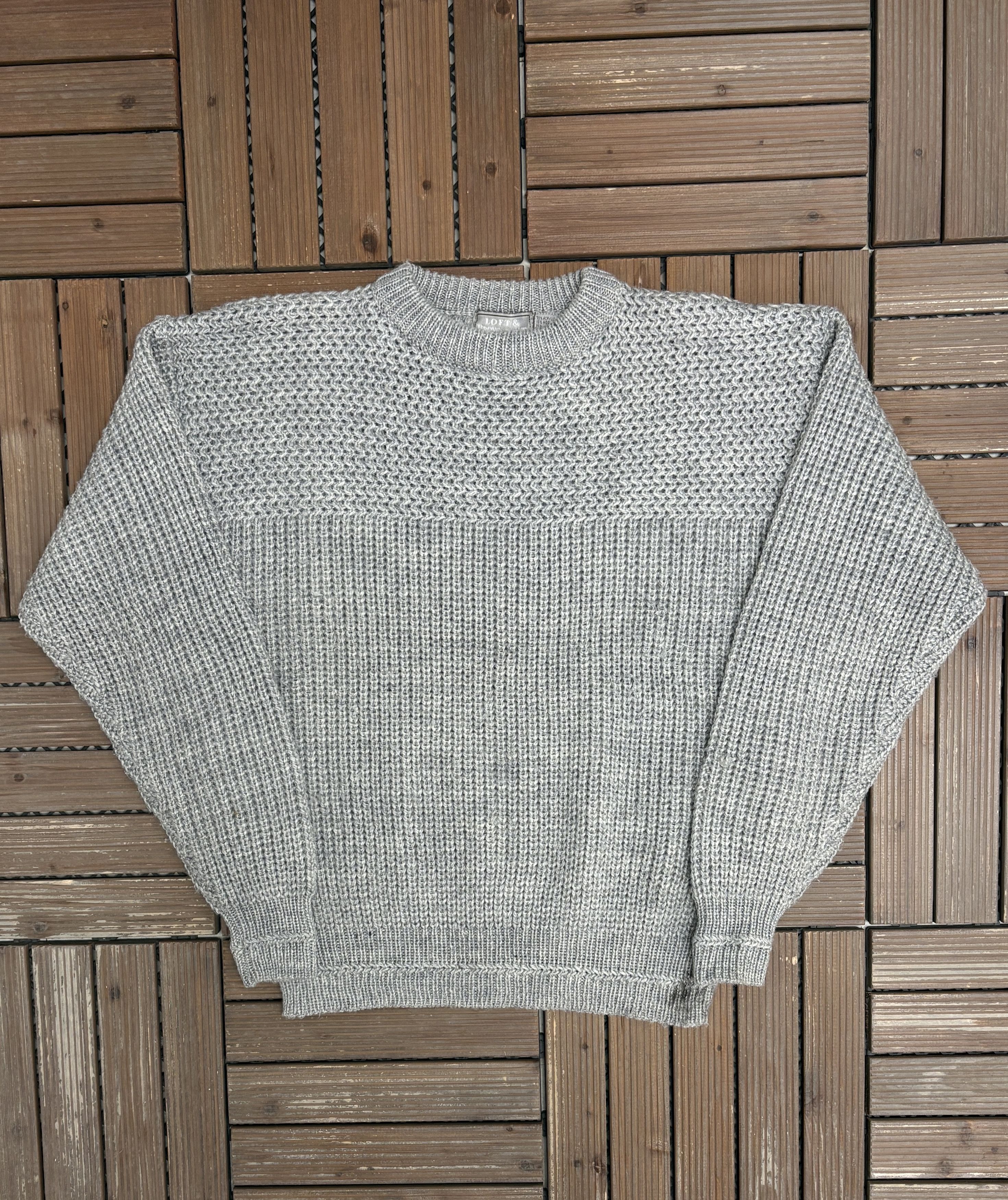 Vintage Loft & Brownstone Vintage Grey Knit Sweater Size US L / EU 52-54 / 3 - 1 Thumbnail