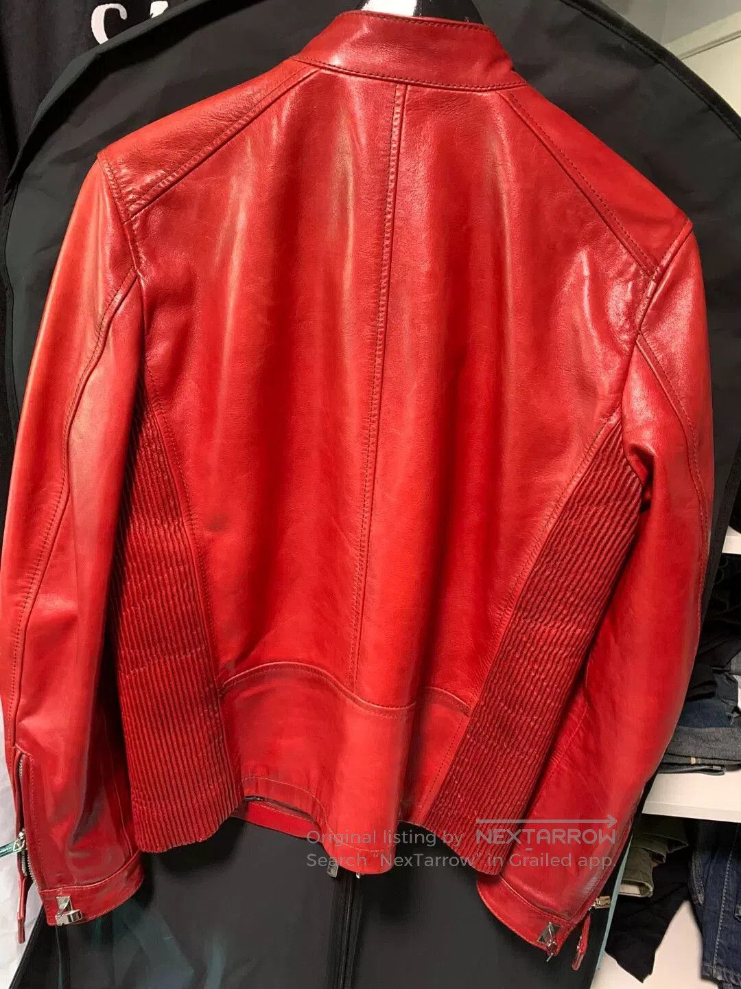 Dsquared2 dsquared2 classic red leather jacket size 46. Size US M / EU 48-50 / 2 - 6 Thumbnail
