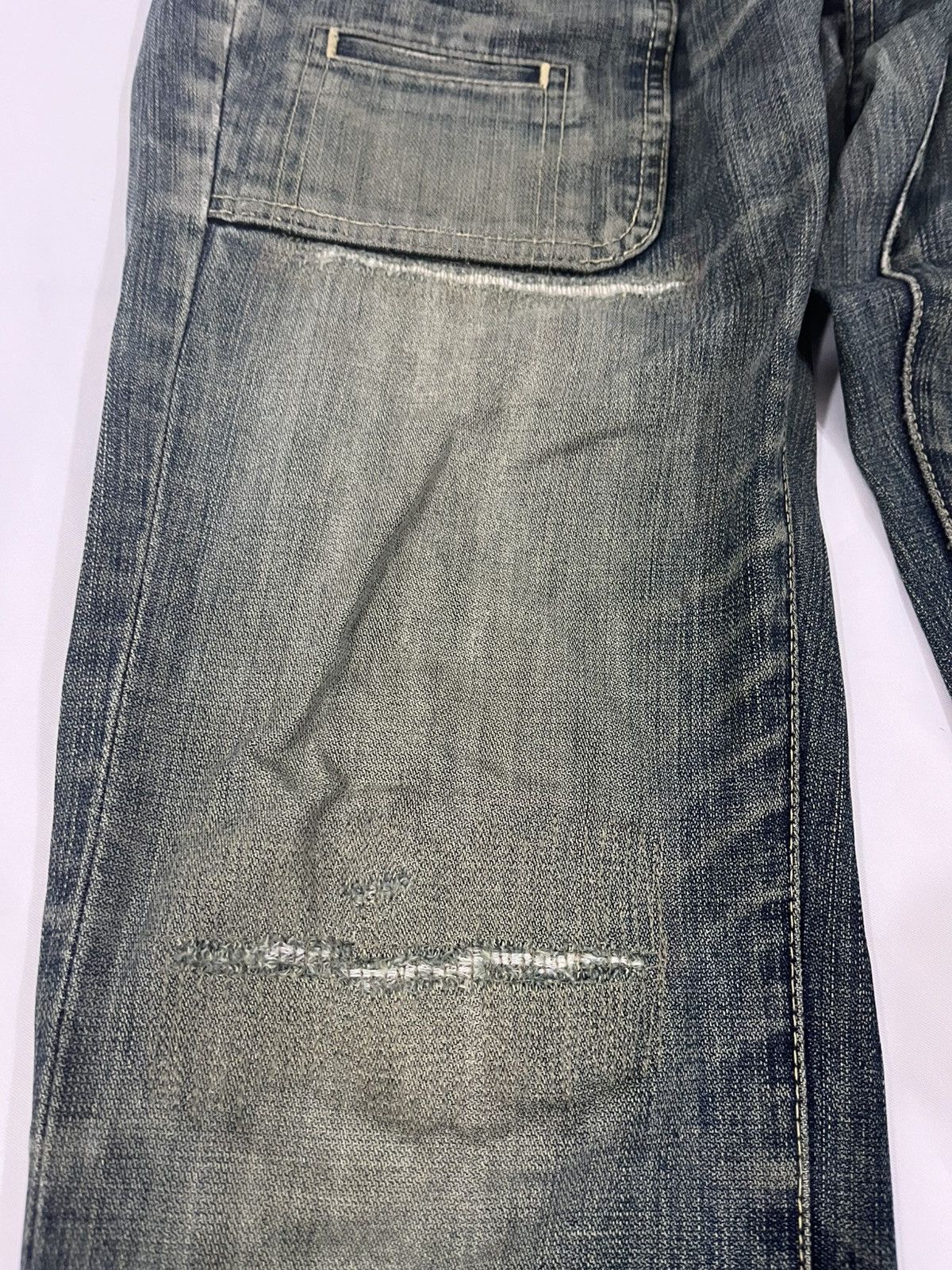 Burberry × Japanese Brand × Vintage Burberry Blue Label Distress Bush/klaus Jeans Size S Size US 31 - 11 Thumbnail