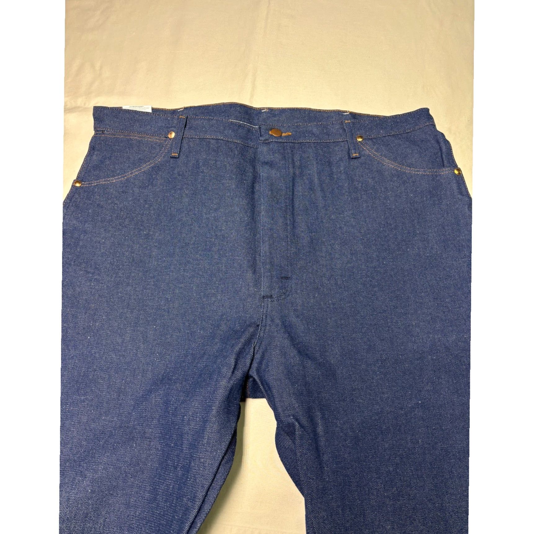Wrangler VINTAGE Wrangler Cowboy Cut Competition Jeans Dark Wash 42x36 Mens Jeans Bootcut Heavyweight Denim 42 36 Blue Wrangler Cowboy Cut Size US 42 / EU 58 - 2 Thumbnail