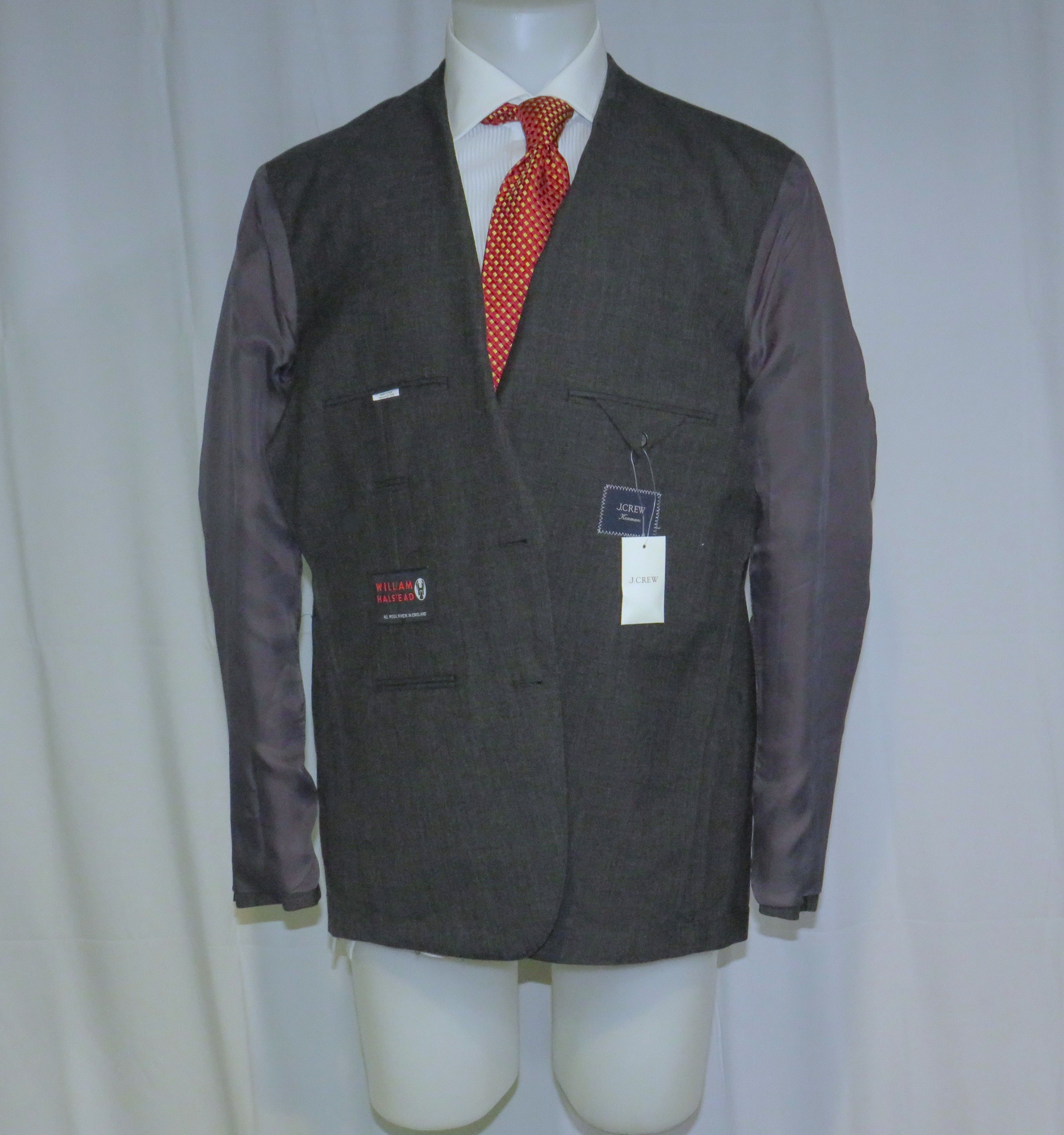 J.Crew Kenmare Halstead Gray Fresco Wool Two Button Suit 44R NWT Size 44R - 12 Thumbnail