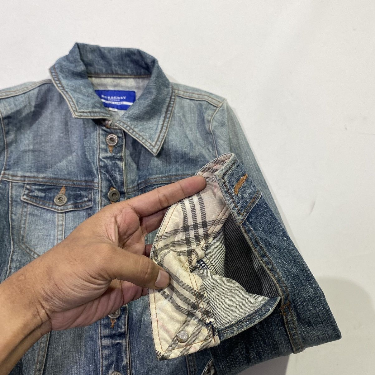 Burberry Burberry Blue Label Denim Jacket Size S / US 4 / IT 40 - 8 Thumbnail
