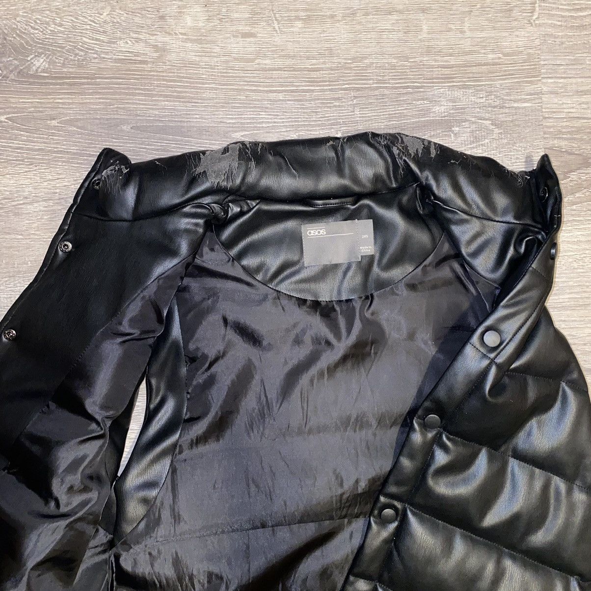 Asos ASOS Faux Leather Puffer Vest Size US XS / EU 42 / 0 - 5 Thumbnail