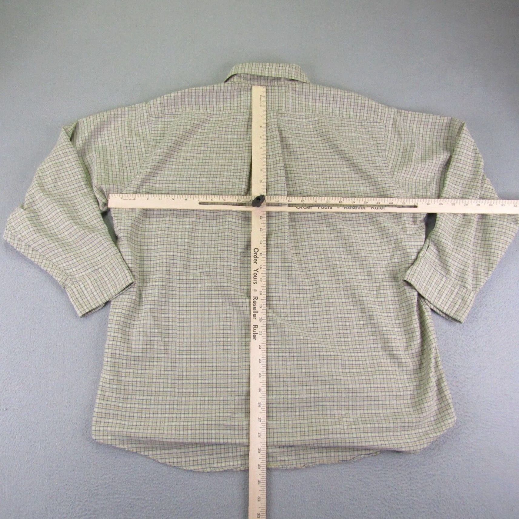 Vintage VINTAGE L.L. Bean Shirt Mens XL Beige Blue Plaid Button-Up Outdoors 17.5 - 34 Sleeve Long Collared Casual 汎 Size US XL / EU 56 / 4 - 5 Thumbnail