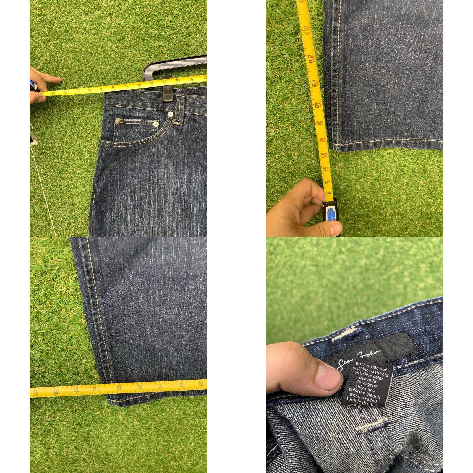Sean John VINTAGE Sean John Jeans Mens 38 Wide-Leg Denim Baggy Casual 90s Grunge Cyber Hip Hop Size US 38 / EU 54 - 8 Thumbnail