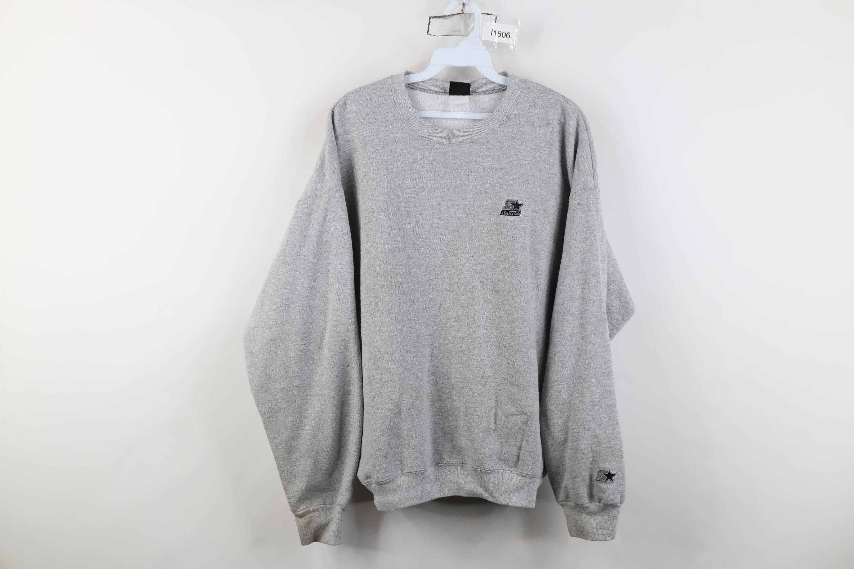 Starter Vintage 90s Starter Spell Crewneck Sweatshirt Heather Gray Size US XL / EU 56 / 4 - 1 Thumbnail