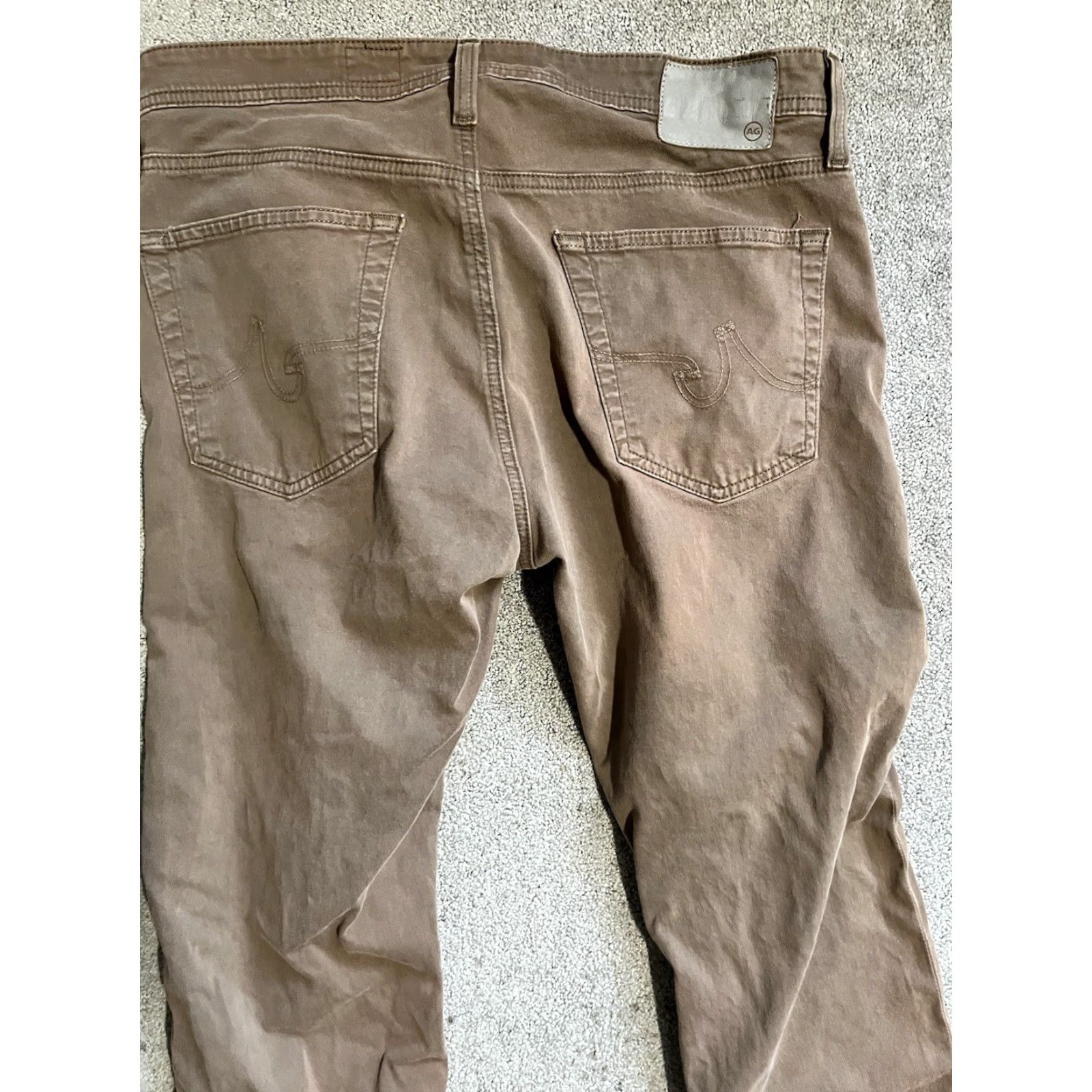 Vintage AG Adriano Goldschmied Jeans 34x26 Men’s Brown Slim Skinny 5-Pocket Denim Inseam 26" AG Graduate Size US 34 / EU 50 - 2 Thumbnail