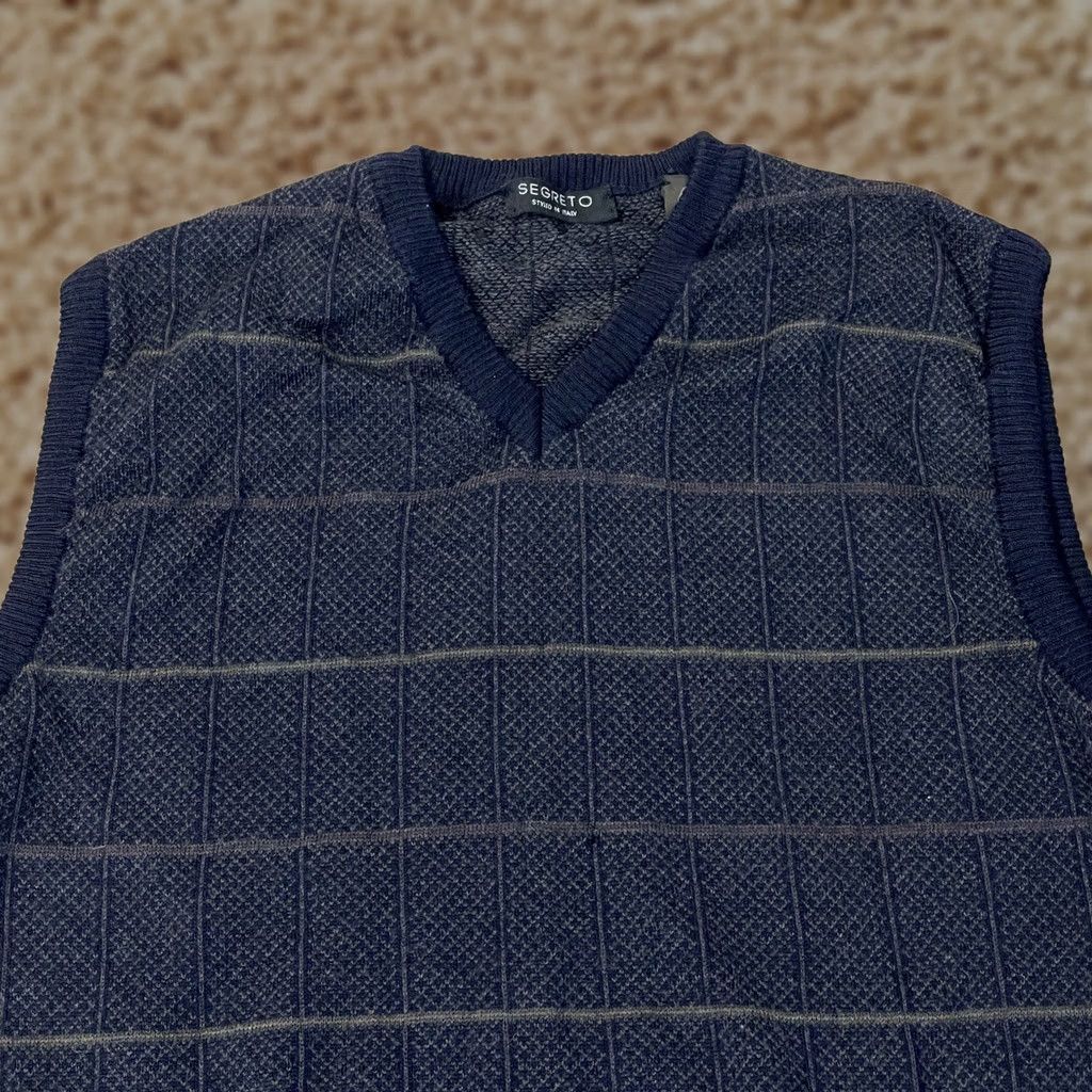 Vintage VINTAGE Segreto Vest Adult Large Blue Sweater Golf Fine Merino Wool Golfer Mens Size US L / EU 52-54 / 3 - 1 Thumbnail