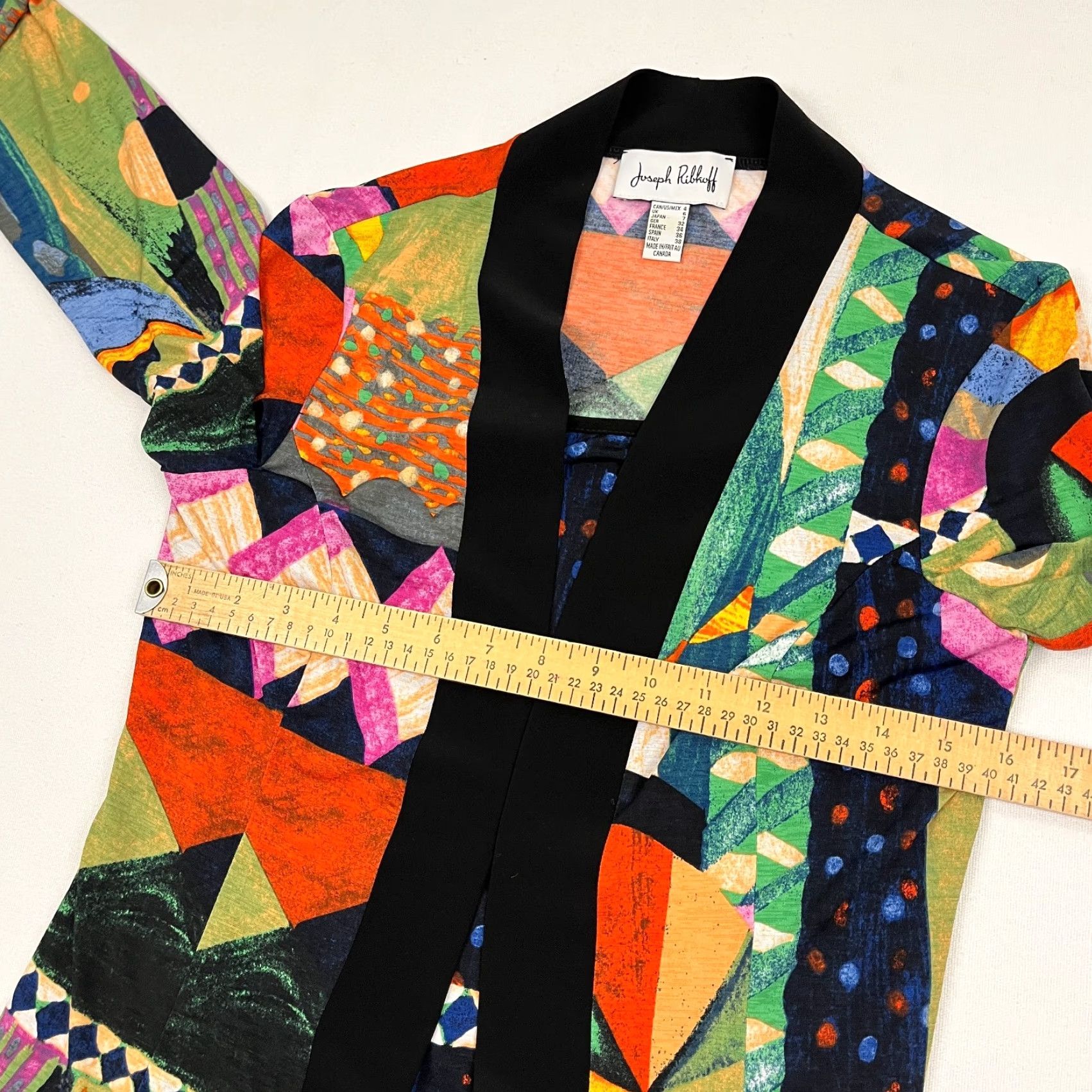 Joseph Ribkoff VINTAGE Joseph Ribkoff Blouse W/ Built in Tank Womens US 4 Abstract Artsy Bold Statement Size S / US 4 / IT 40 - 6 Thumbnail