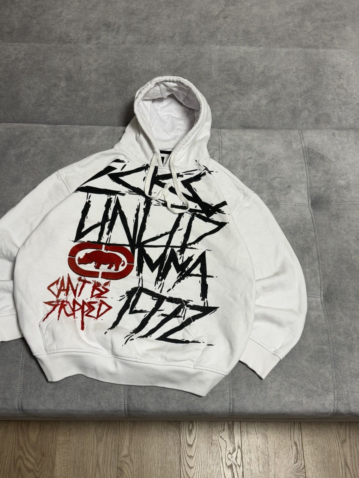 Ecko Unltd. × Vintage Vintage Ecko Unltd MMA big logo Y2K box fit hoodie XL Size US XL / EU 56 / 4 - 5 Thumbnail