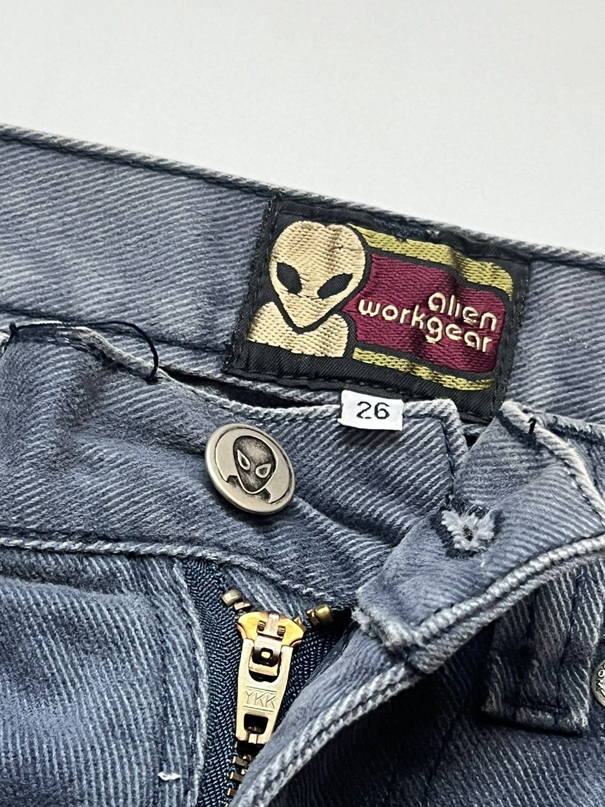 Alien Workshop 1990s Alien Workshop Workgear Reflective Patch Baggy Jeans Size US 27 - 3 Thumbnail