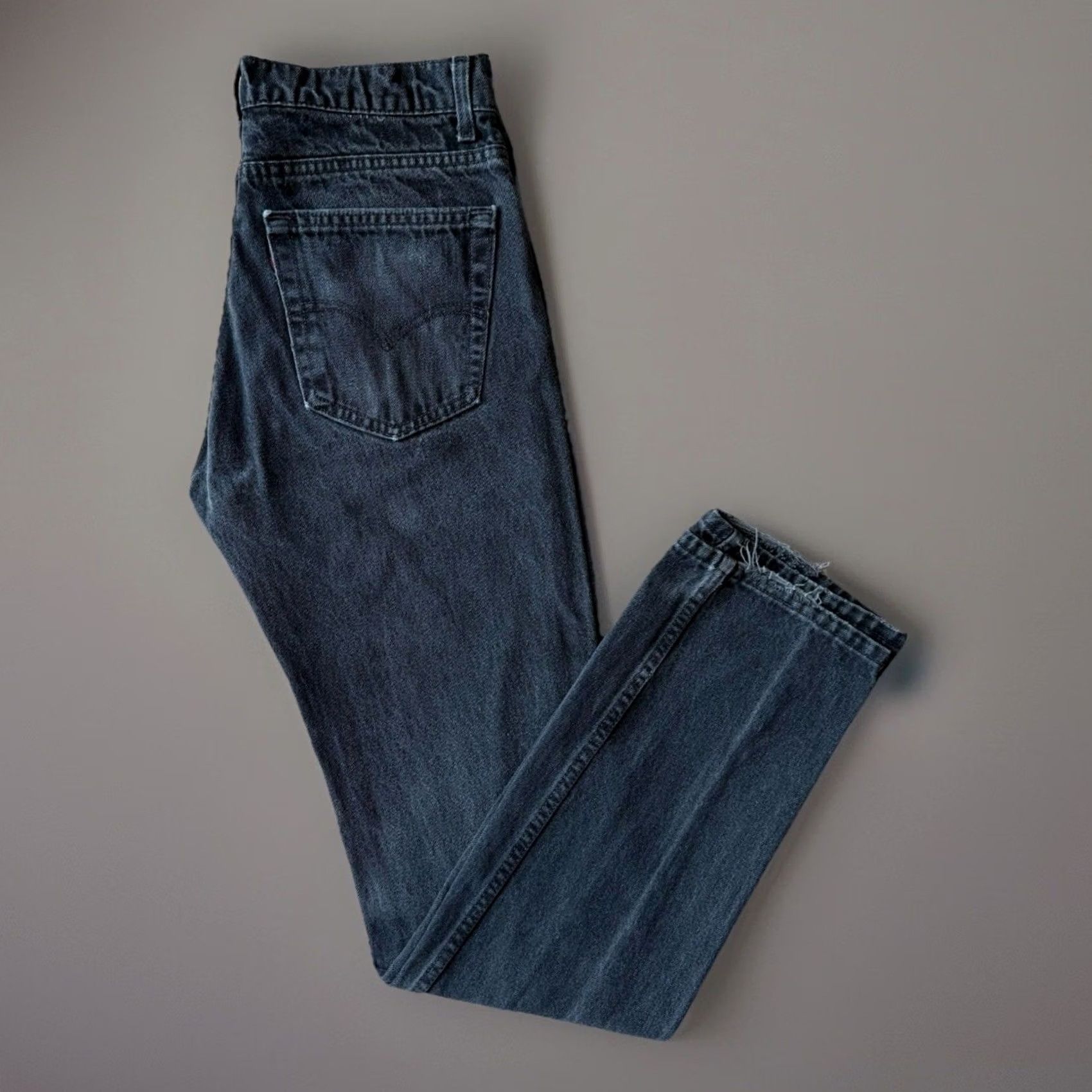 Levi's VINTAGE Levis 505 Jeans 32 Black 90s Workwear Light Wash Straight Leg Zip Fly Mens Jeans Size US 32 / EU 48 - 2 Thumbnail