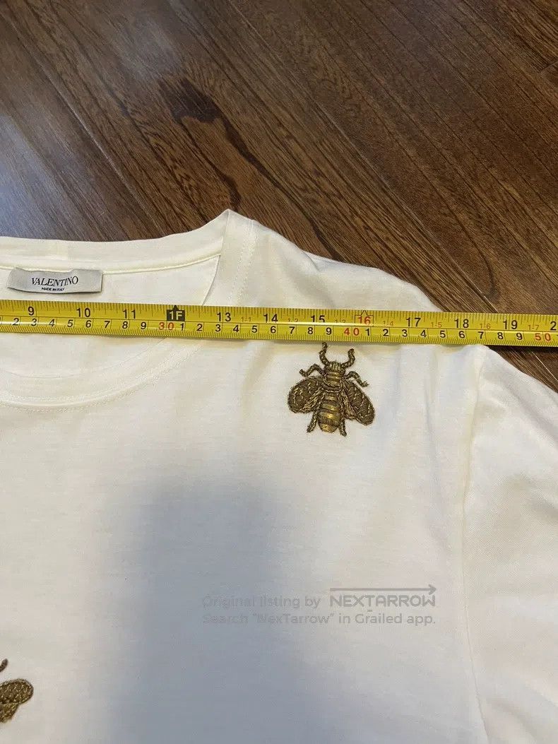 Valentino Valentino White embroidered T-shirt Size L / US 10 / IT 46 - 2 Thumbnail