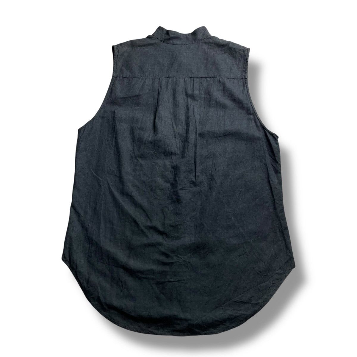 Emporio Armani EMPORIO ARMANI BUTTON UP LINEN SLEEVELESS SHIRT Size US L / EU 52-54 / 3 - 2 Thumbnail