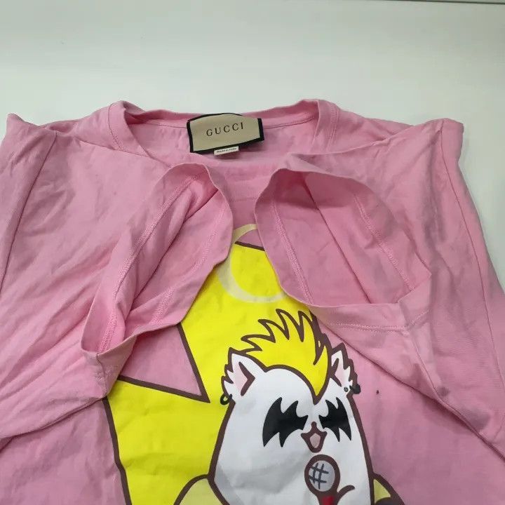 Gucci Gucci Love Parade Cartoon Pink T-Shirt-2507 Size S / US 4 / IT 40 - 3 Thumbnail