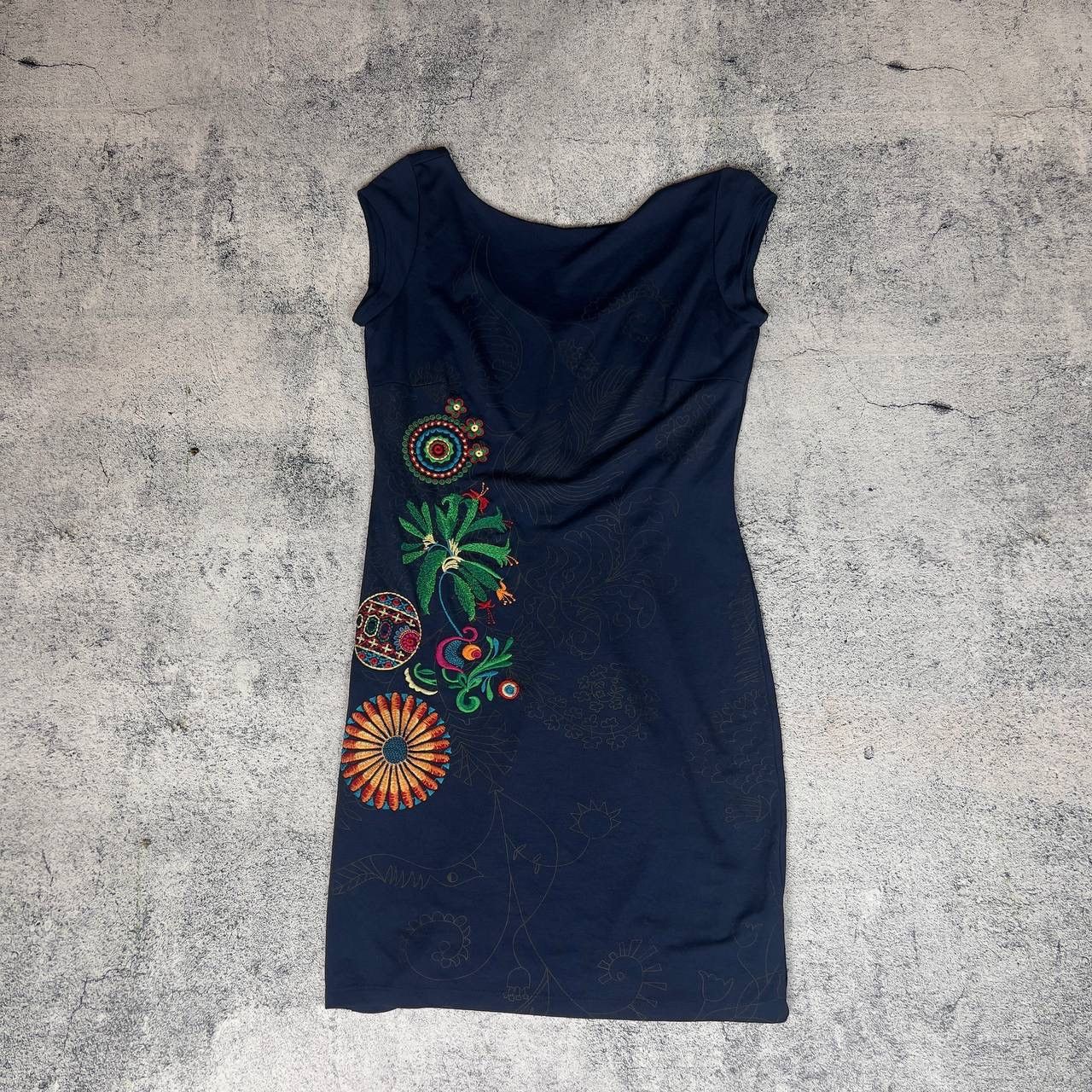 Desigual Desigual Women's Dress Size M Blue Viscose Short Sleeve` Size M / US 6-8 / IT 42-44 - 1 Thumbnail
