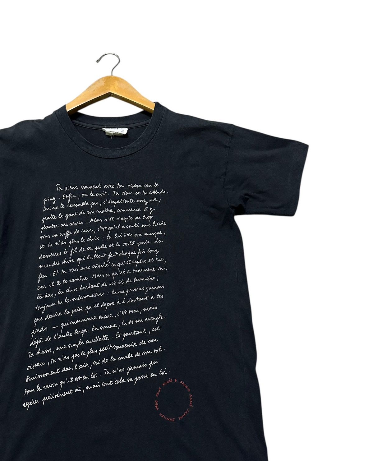 agnes b. Vintage 1996 Agnes B pour France Andre Jamme Janvier tshirt Size US S / EU 44-46 / 1 - 1 Thumbnail