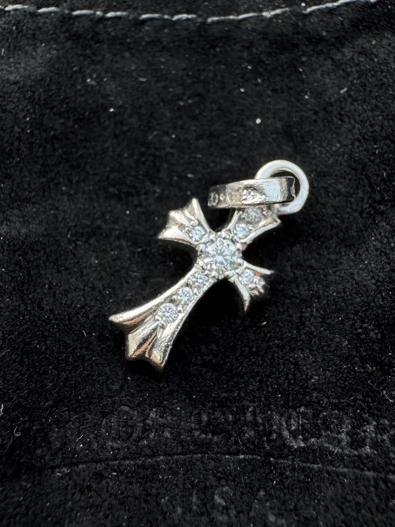 Chrome Hearts Chrome Hearts Whitegold Babyfat with Diamonds Size ONE SIZE - 2 Thumbnail