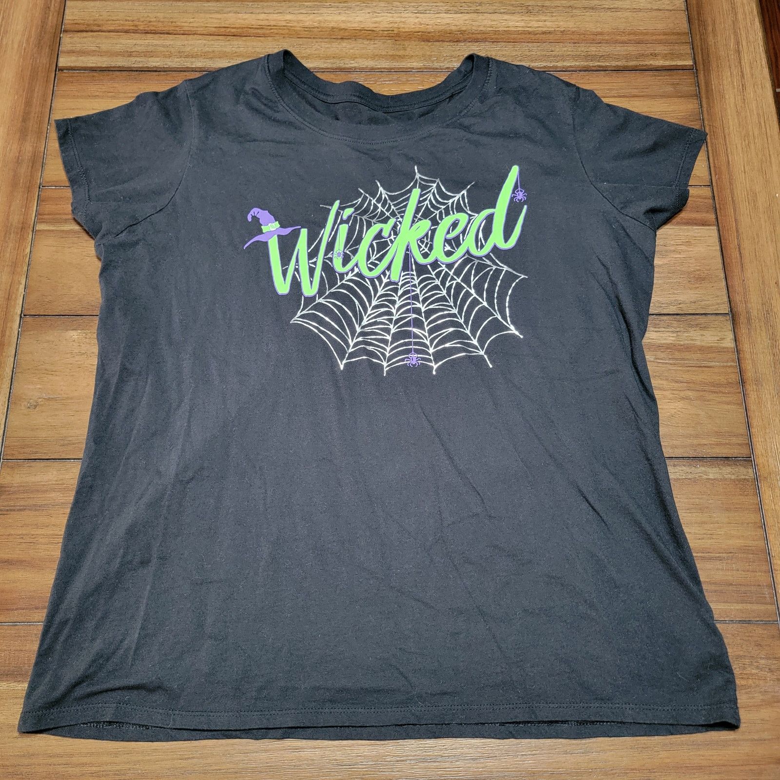 Other Halloween Tee "Wicked" Web - Adult XL (Junior 3XL 22w / 24w) Size XL / US 12-14 / IT 48-50 - 1 Thumbnail