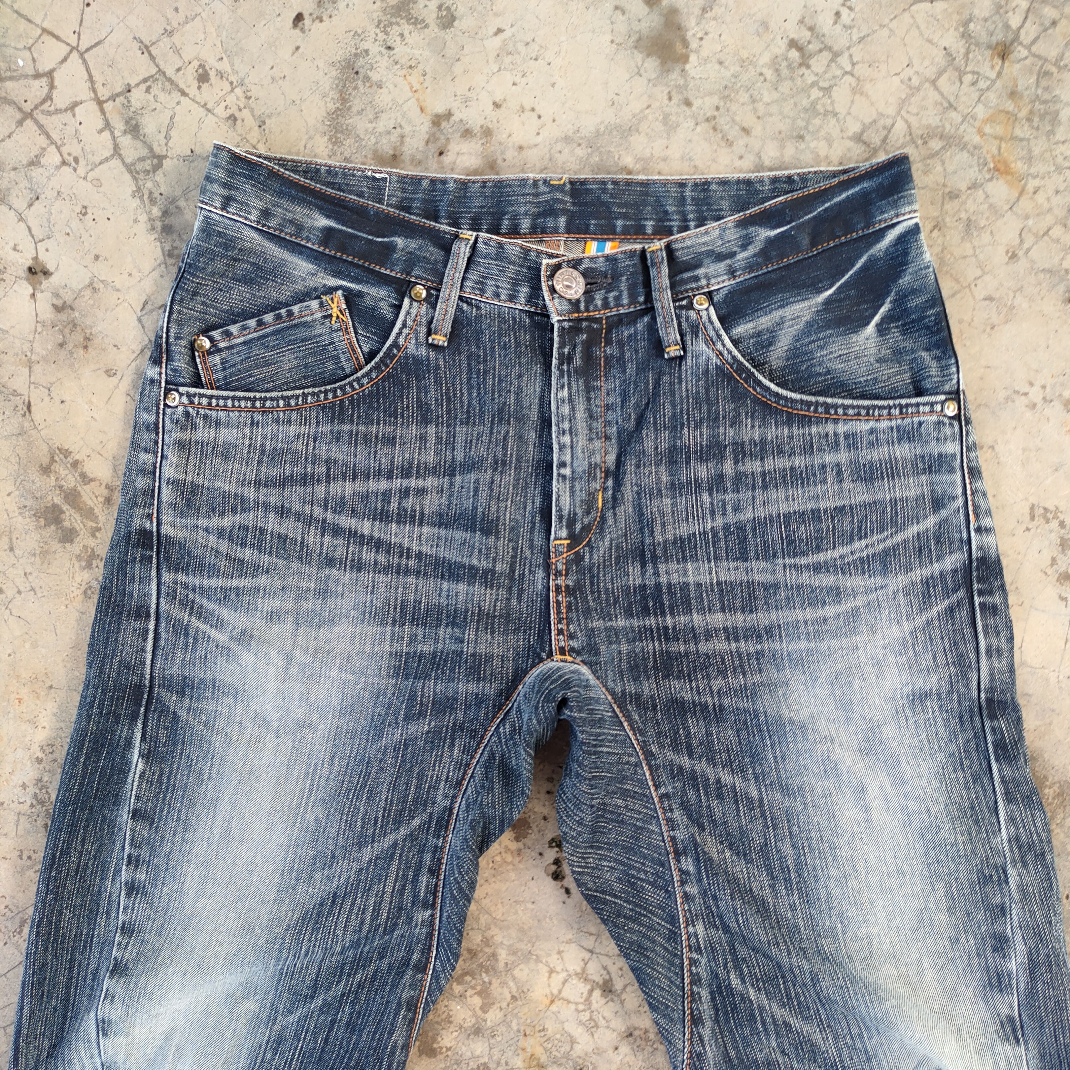 Edwin Edwin Twist leg vintage faded ripped jeans denim pants Size US 35 - 2 Thumbnail