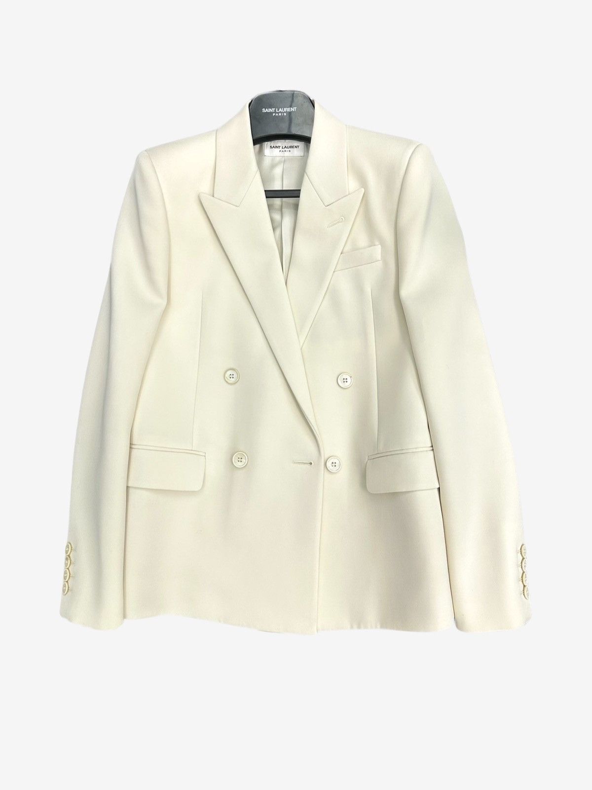 Saint Laurent Paris Saint Laurent Paris White Blazer Sz. 44 Size 44S - 1 Thumbnail