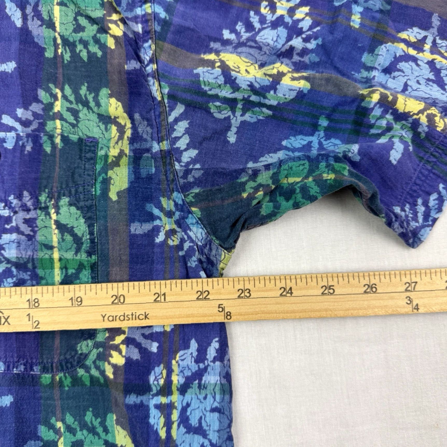 Eddie Bauer VINTAGE Eddie Bauer Button-Up Shirt Adult L Blue 90s Tropical Madras Collared Mens Size US L / EU 52-54 / 3 - 7 Thumbnail