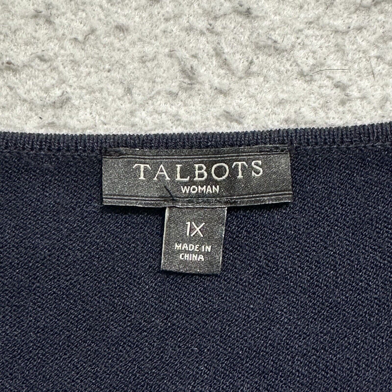 Other Talbots 1X Short Sleeve Navy Blue Heavyweight Knit Top Size XL / US 12-14 / IT 48-50 - 3 Thumbnail
