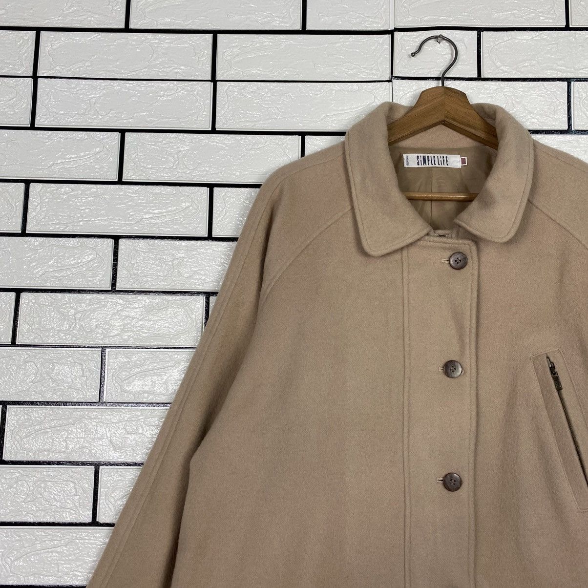Issey Miyake 📌Vintage Long Jacket Wool Simple Life Japan Made Size US M / EU 48-50 / 2 - 8 Thumbnail