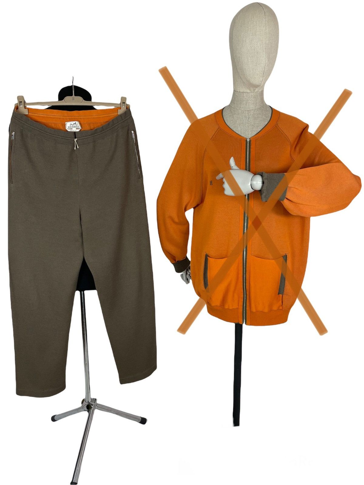 Hermes RARE H Logo Cashmere-Silk Tracksuit Zip Pocket Pants Jogging Size US 31 - 2 Thumbnail