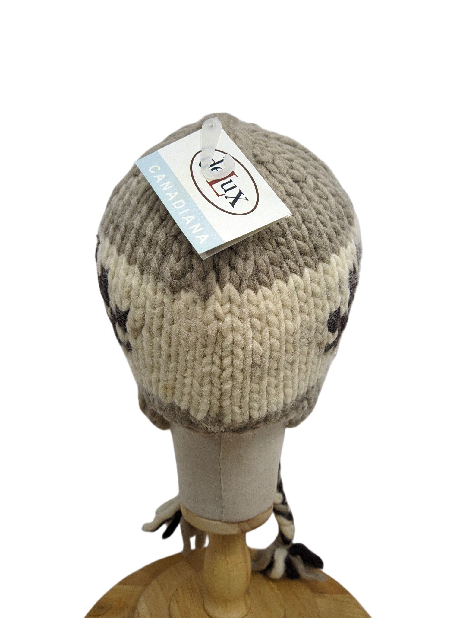 Handmade Delux Knitted Handmade Beanie with Earflaps Size ONE SIZE - 4 Thumbnail