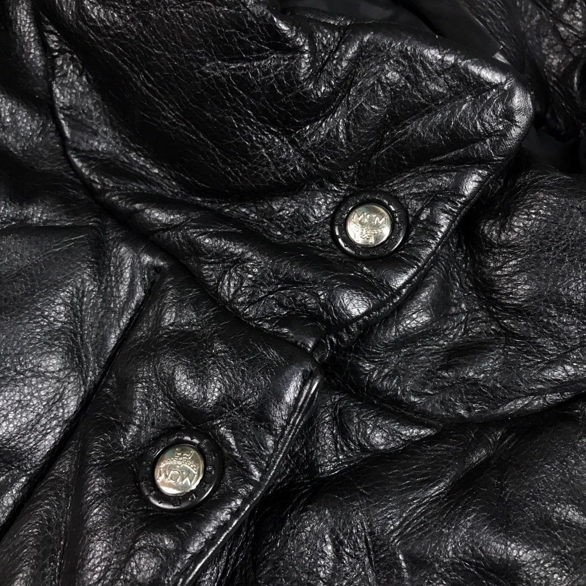 LEGERE MCM LEATHER JACKET PUFFER DOWN JACKET