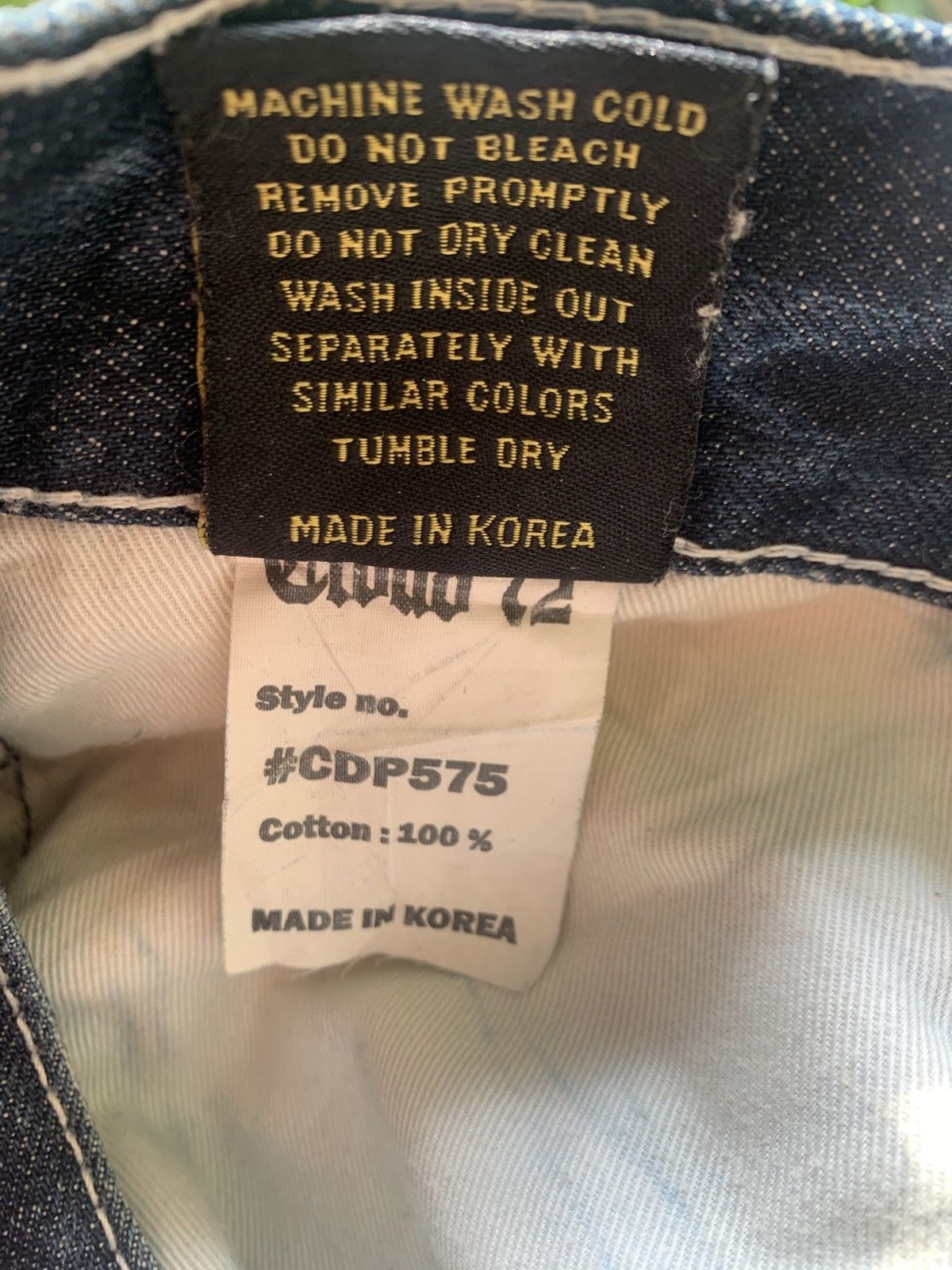 Japanese Brand Japanese Brand CLOUD 72 Denim Embroidery Cross Cemetery Jean Size US 30 / EU 46 - 10 Thumbnail