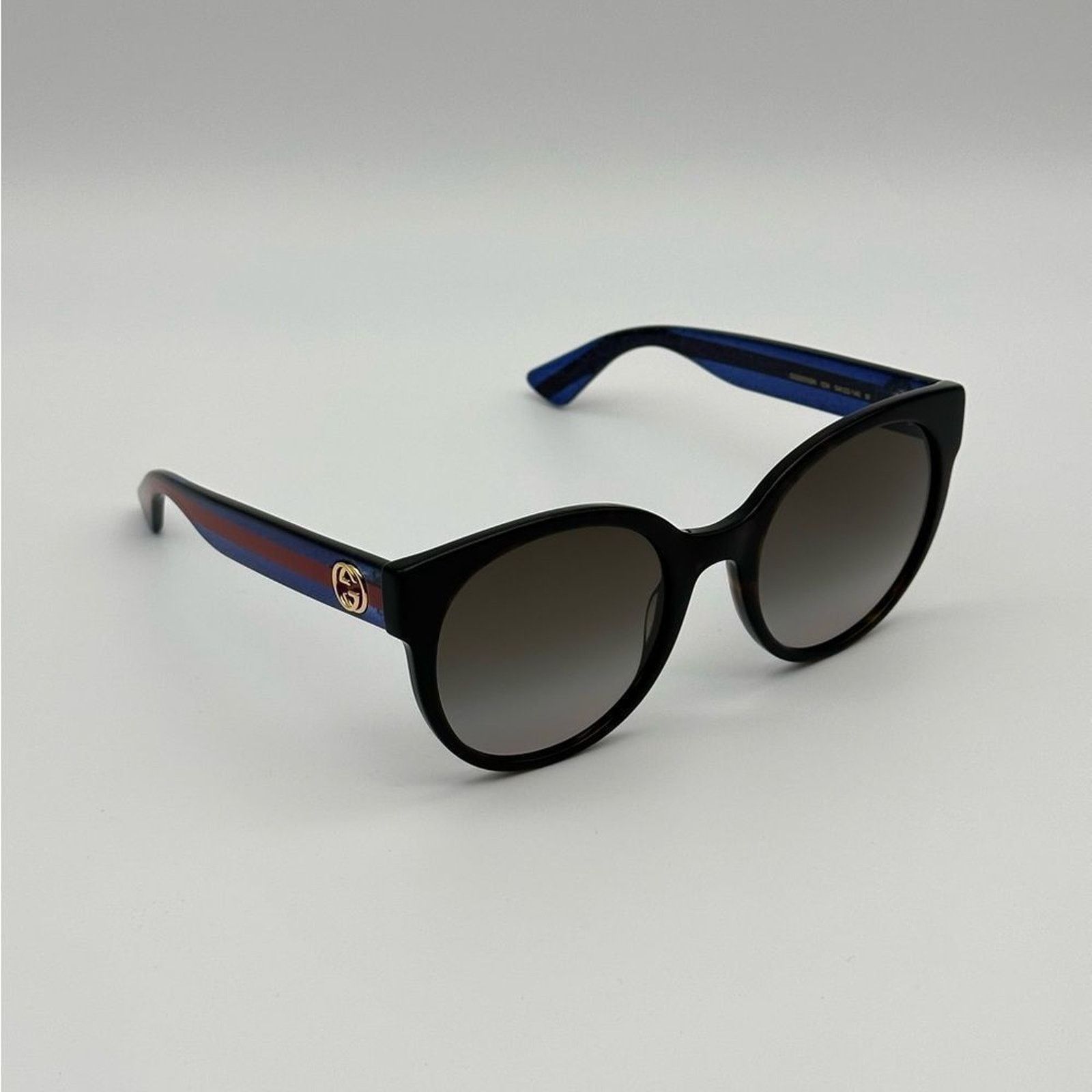 Gucci NEW GUCCI GG0035SN 004 Havana/Blue/Brown Women Sunglasses Size ONE SIZE - 4 Thumbnail