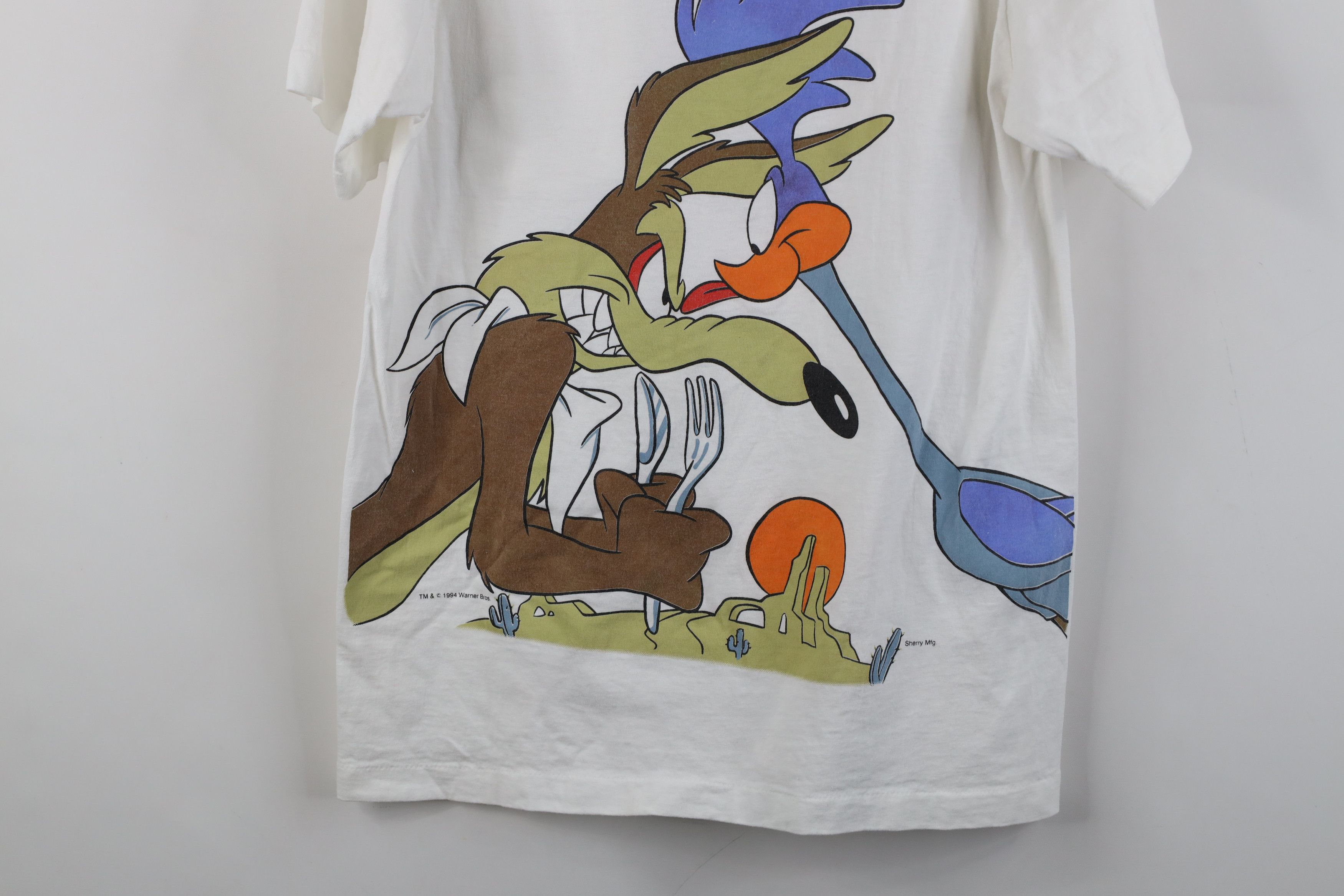 Vintage Vintage 90s Warner Bros E Coyote Road Runner T-Shirt USA Size US M / EU 48-50 / 2 - 15 Thumbnail