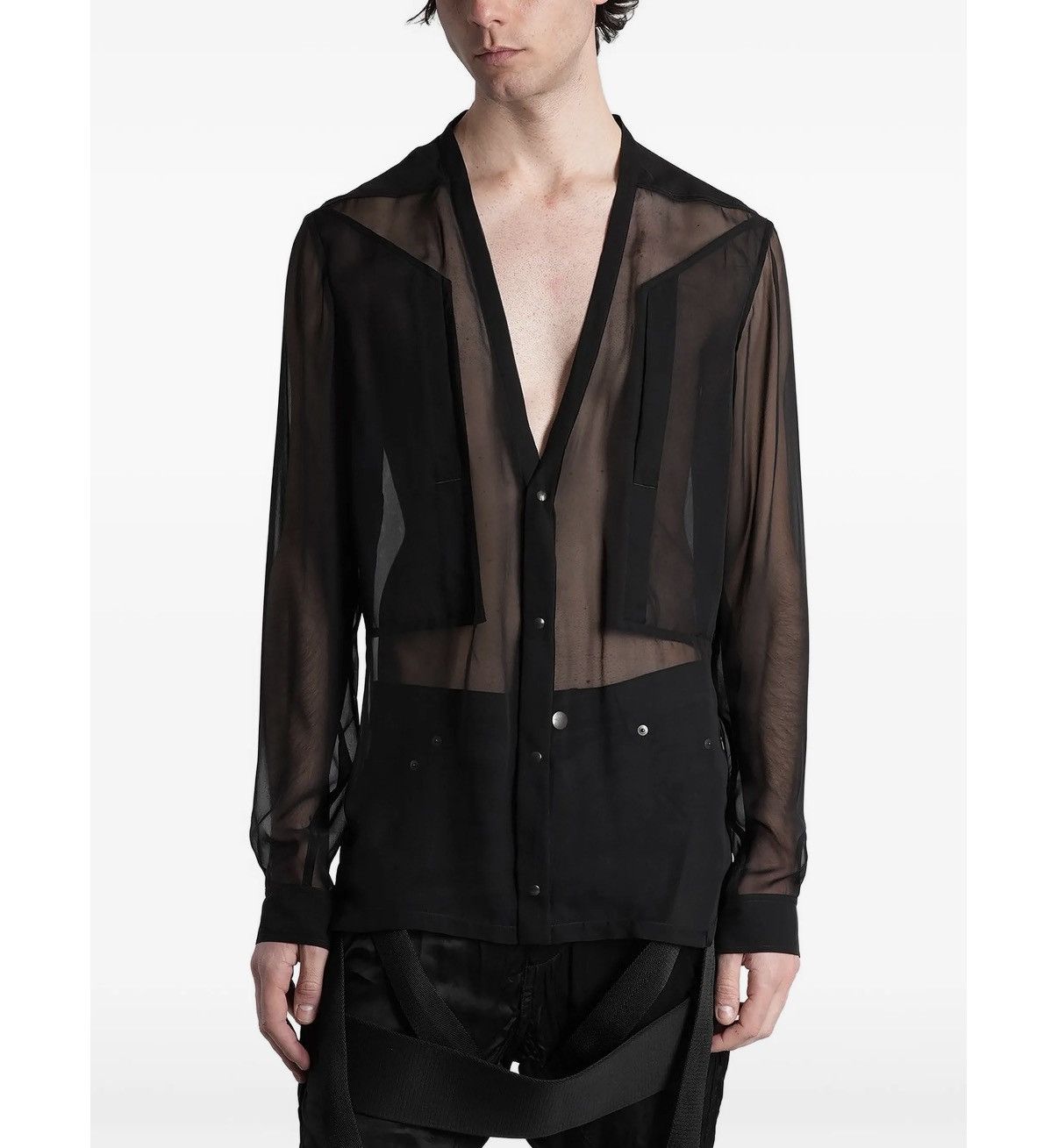 Rick Owens Rick Owens Larry Fogpocket Silk Shirt Size US M / EU 48-50 / 2 - 2 Thumbnail