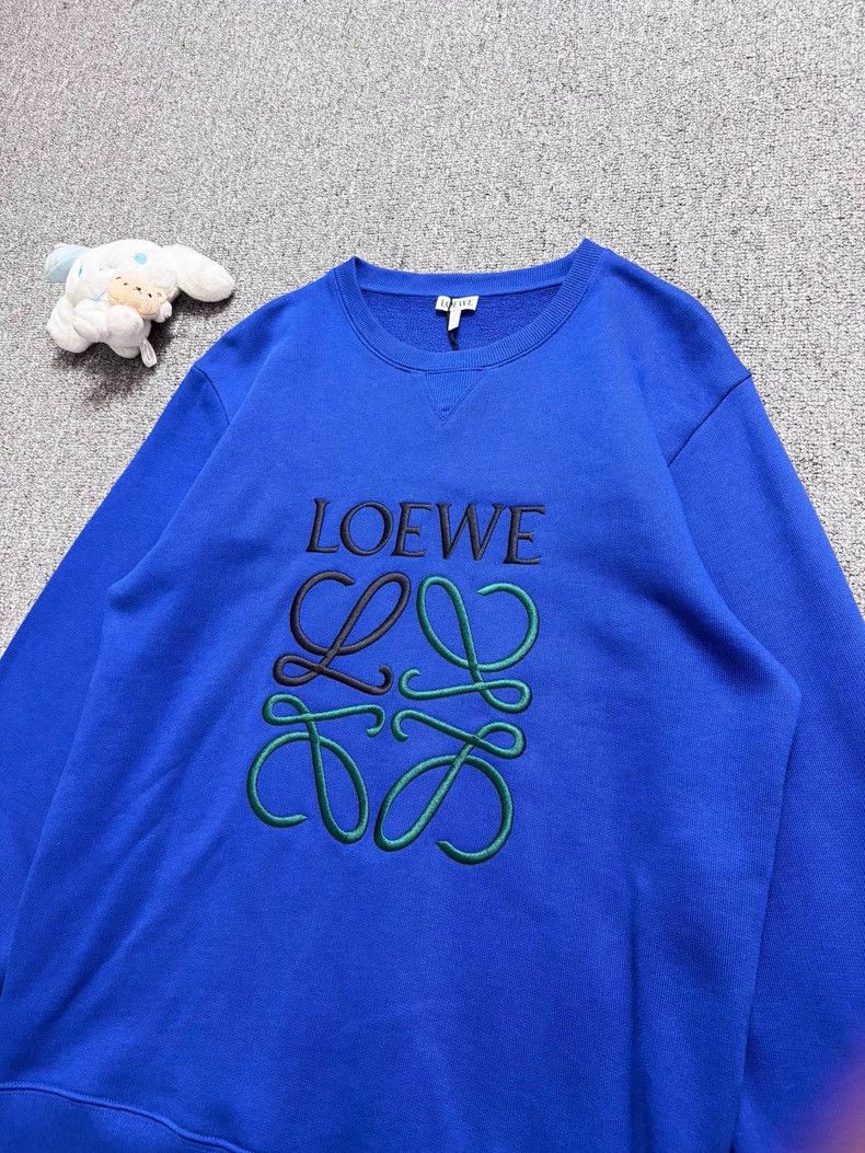 Loewe LOEWE Blue embroidered logo hoodie Size S / US 4 / IT 40 - 3 Thumbnail