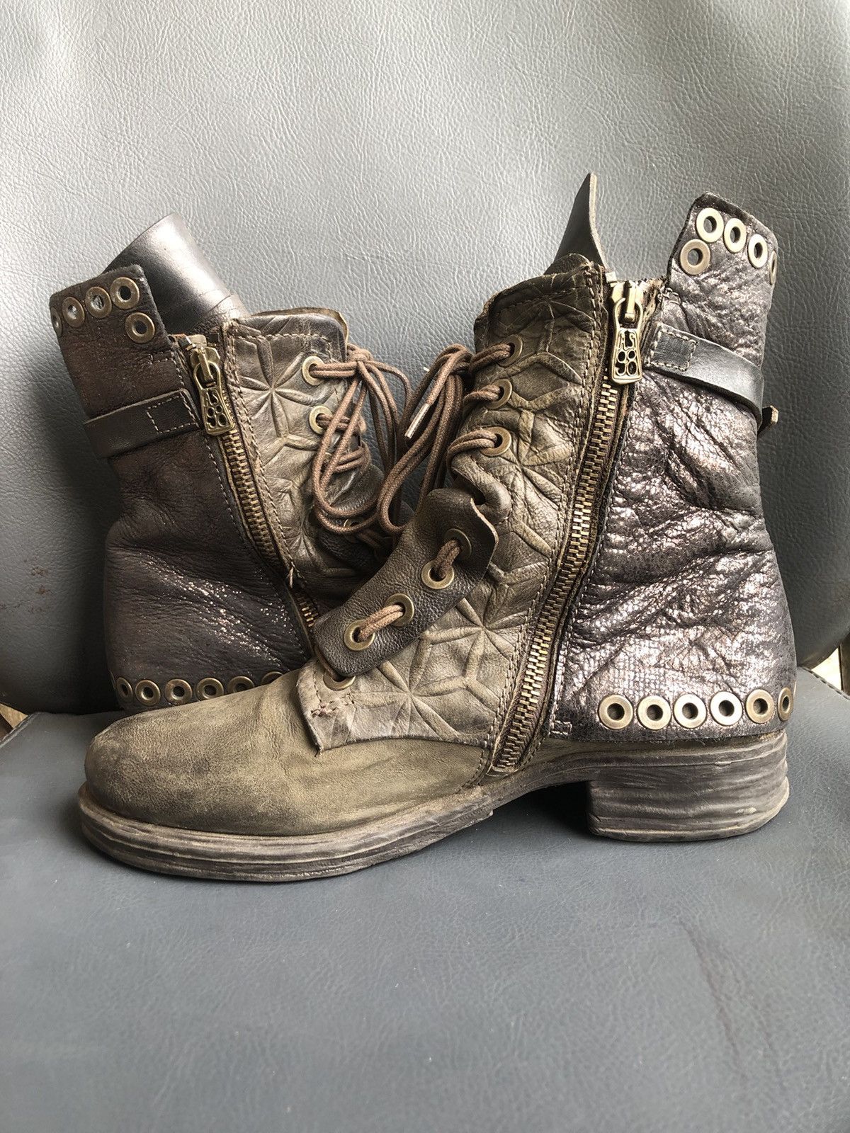 A.S.98 A.S 98 Green Calfskin Leather Women’s Boots Size 37 Size US 7 / IT 37 - 6 Thumbnail