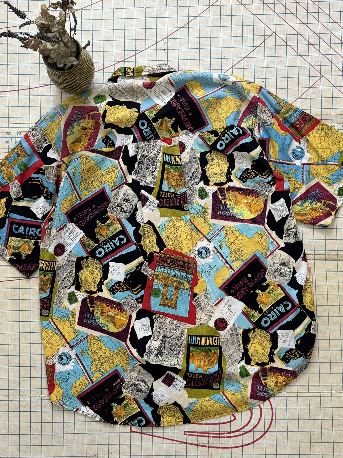 Other × Vintage Vintage Short Sleeve Button Up Cairo Egypt Luxor Tourist Size US XL / EU 56 / 4 - 8 Thumbnail