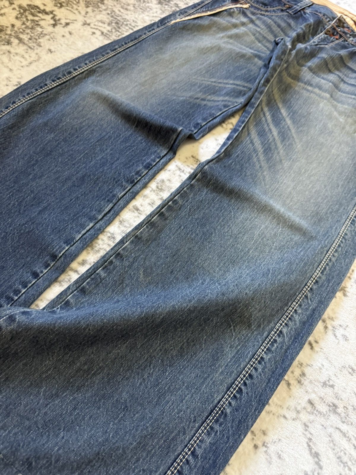 Beauty Beast Beauty Beast Style Asymmetrical Pocket Wide Leg Flared Jeans Size US 32 / EU 48 - 9 Thumbnail