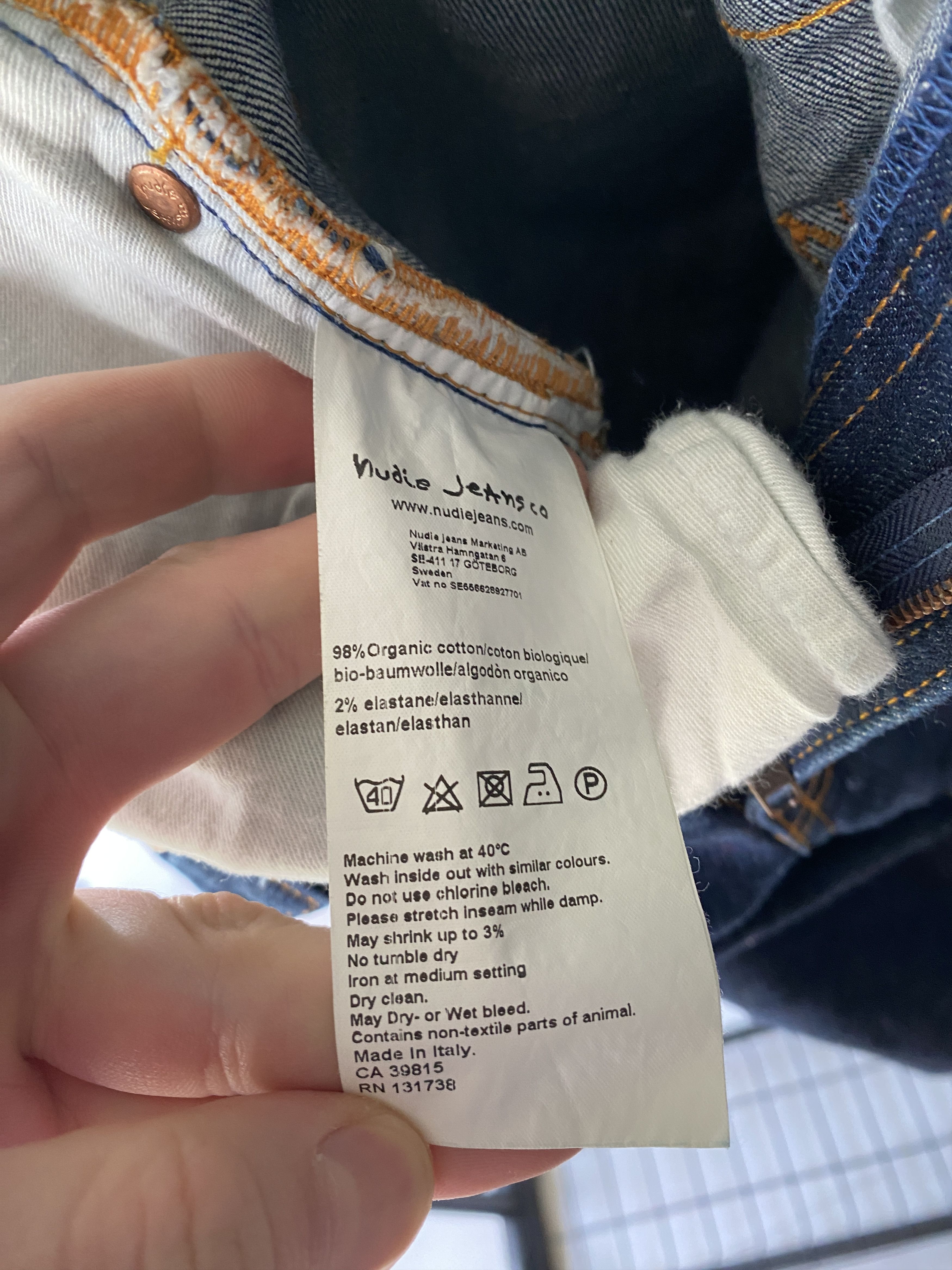 Denime × Nudie Jeans Nudie Jeans Thin Finn Org Dry Ecru Embo Denim jeans s W32 32 Size US 32 / EU 48 - 8 Thumbnail