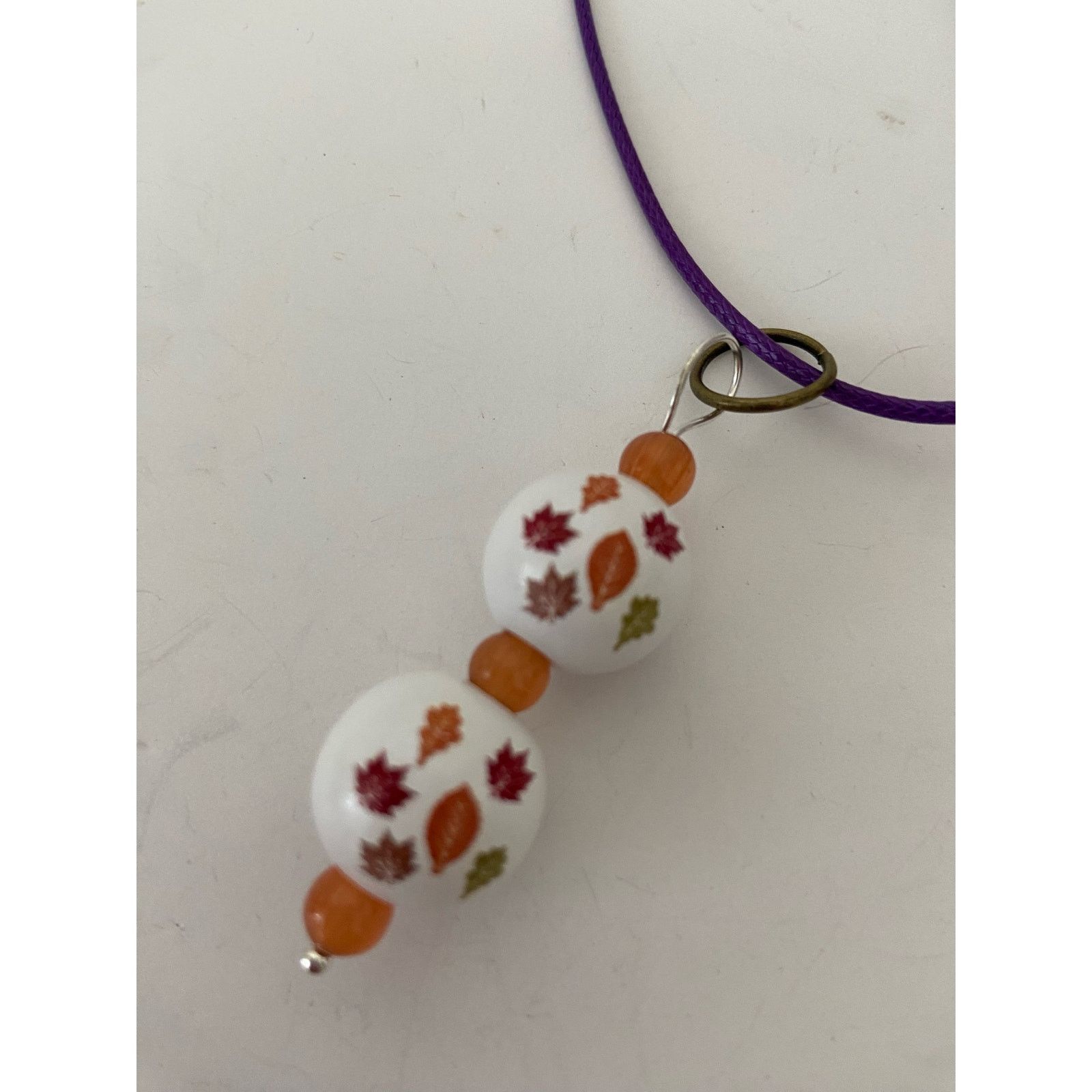 Handmade leaf pendant necklace Size ONE SIZE - 4 Thumbnail