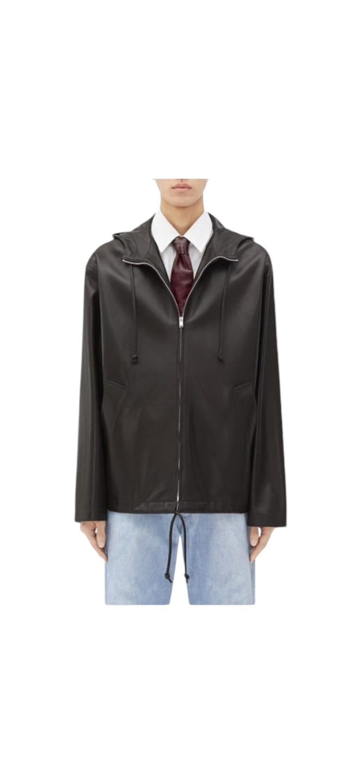 Bottega Veneta BOTTEGA VENETA LEATHER HOODED JACKET Size US L / EU 52-54 / 3 - 1 Thumbnail