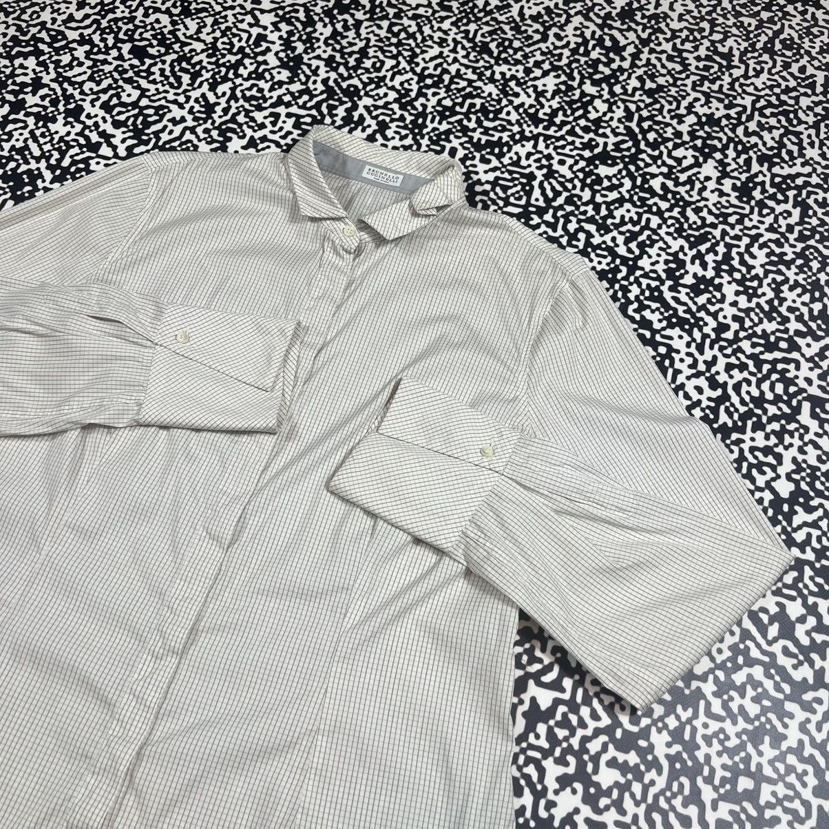 Brunello Cucinelli Vintage Y2K Brunello Cucinelli Luxury Retro Checked Shirt Size XL / US 12-14 / IT 48-50 - 7 Thumbnail