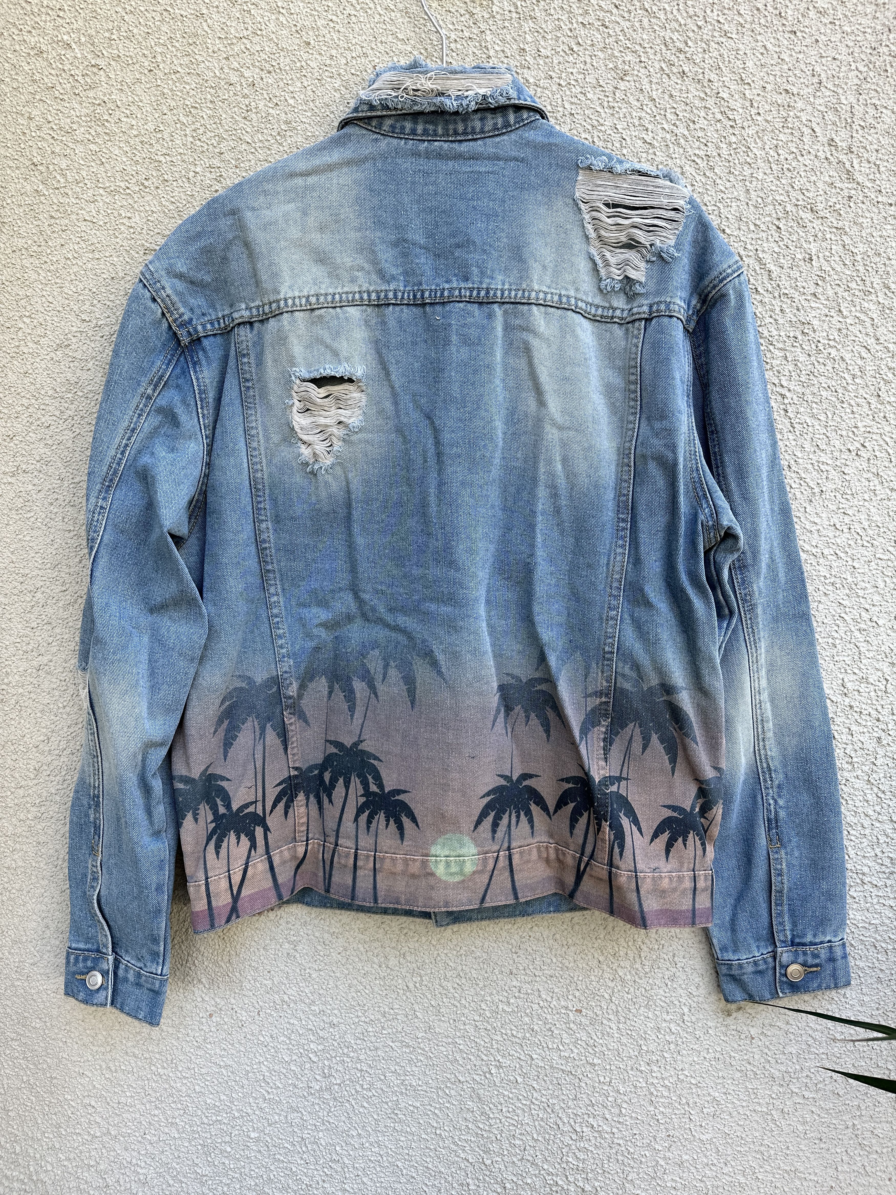 Other Distressed Sunset Trucker Jacket Size US M / EU 48-50 / 2 - 2 Thumbnail