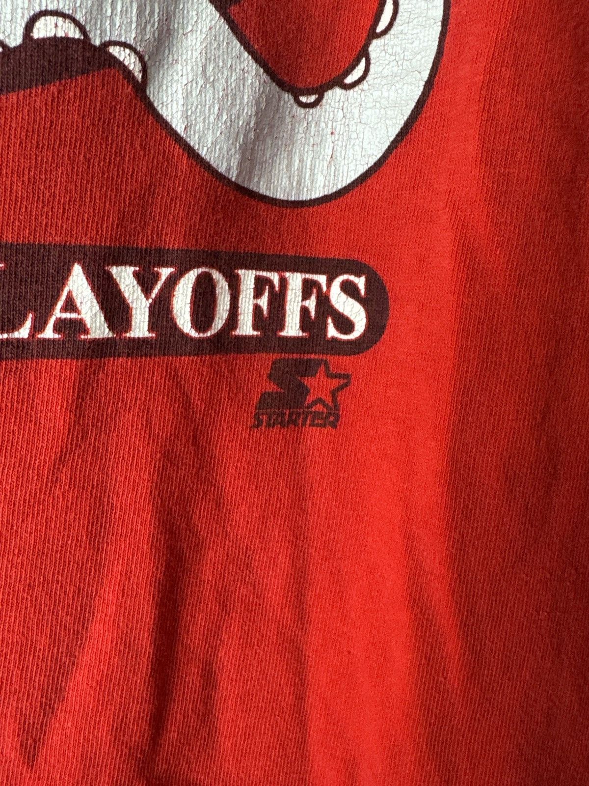 NHL × Starter × Vintage Vintage 1995 Detroit Red Wings Call To Arms Playoffs Tee Size US XL / EU 56 / 4 - 5 Thumbnail