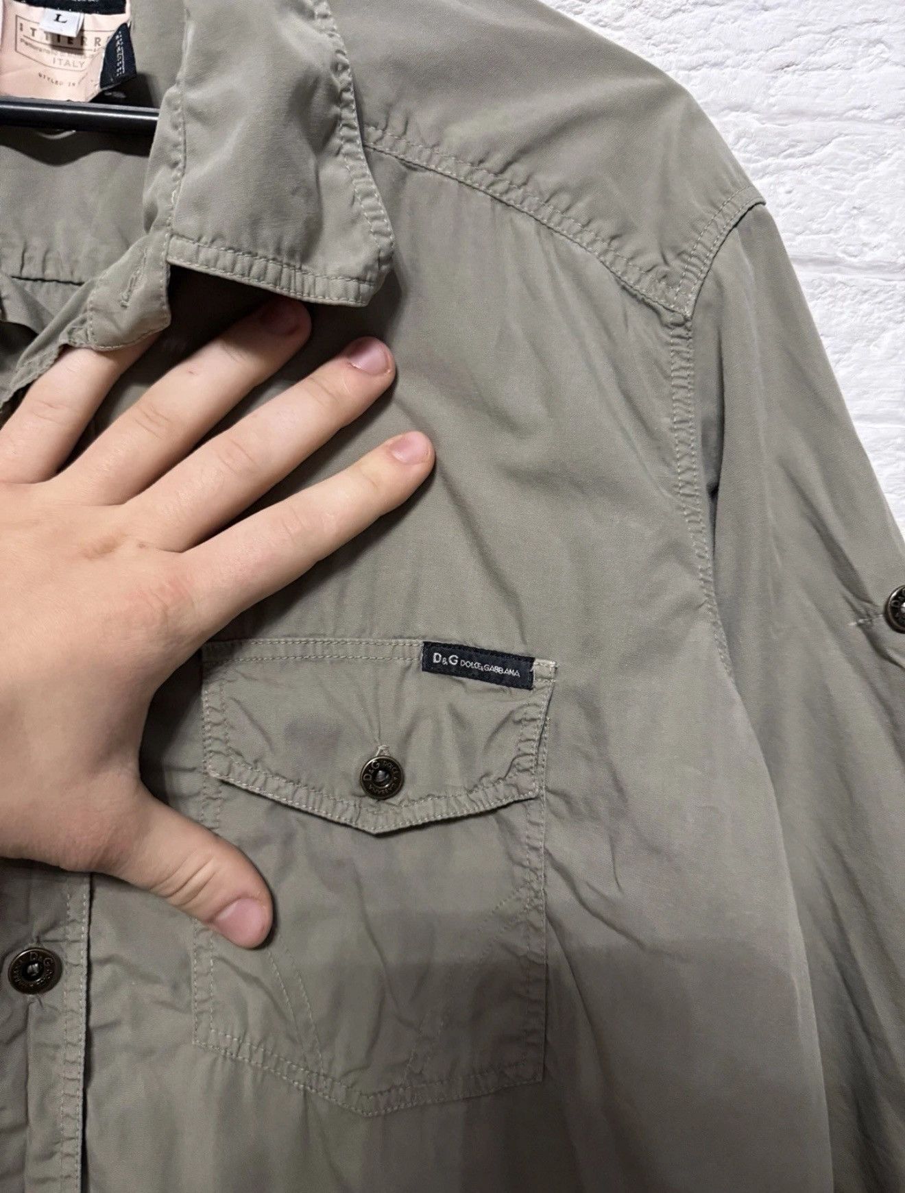Dolce & Gabbana Vintage Dolce & Gabbana Man Safari Shirt Military Patern Size US L / EU 52-54 / 3 - 4 Thumbnail