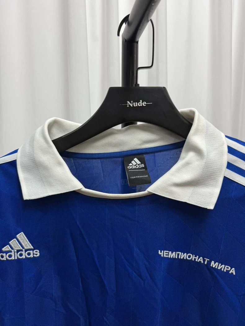 Gosha Rubchinskiy gosha size os Blue Stripe Jersey long sleeves 2504-Nextarro Size US M / EU 48-50 / 2 - 3 Thumbnail